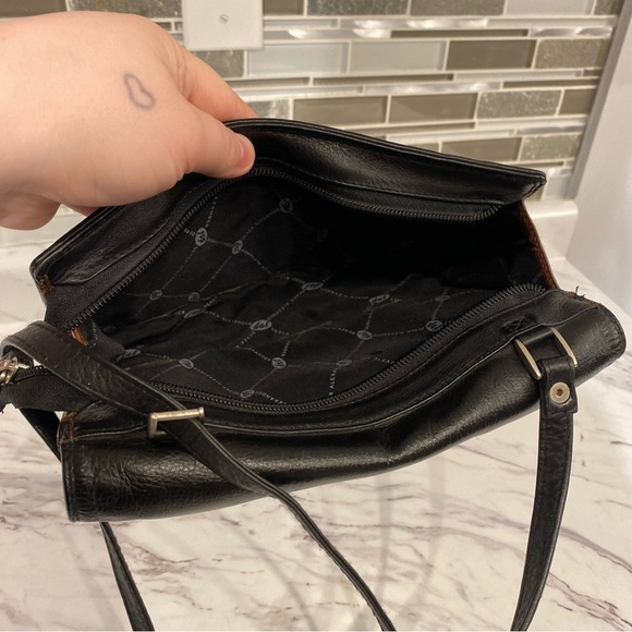 Vintage Derek Alexander Purse black tan two tone leather tons of card & pockets - Picture 11 of 15